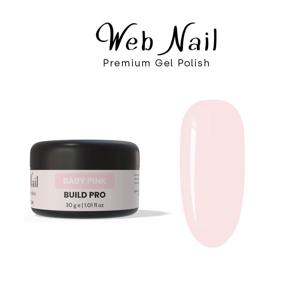 BUILD-PRO-BABY-PINK וובנייל Build Pro, ורוד בייבי - 30 גרם – תמונה 1