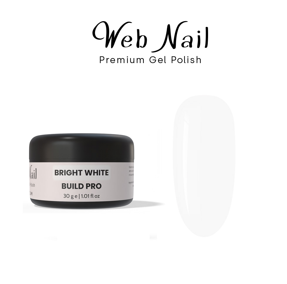 BUILD-PRO-BRIGHT-WHITE וובנייל Build Pro, לבן בוהק - 30 גרם – תמונה 1