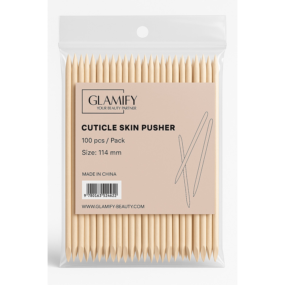 glamify-wooden-skin-pusher-11-cm דוחפי עור מעץ 100 יח', 11 ס״מ – תמונה 1